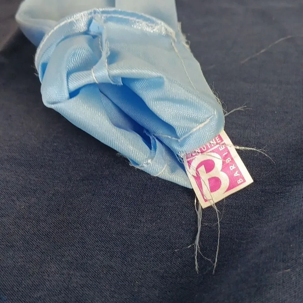 Barbie Twist and Turn Blonde Blue Eyes Earrings Formal Gown Vintage Non Bending